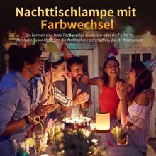 Desk Night Light, Portable LED Touch Night Light Suitable For Adults, Breastfeeding, Sleep USB Rechargeable Nursing Light, Dimmable Warm Bedside Night Light, Outdoor Camping Lamp - Wood Grain - View 5