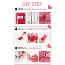 1pc Full Square Diamond Painting Kit Lotus Handmade Gift Diamond Mosaic Flower Home Decor - Multicolor - View 6