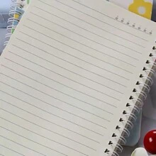 4pcs Floral Pattern A5 Spiral Notebook For Girls' Study Stationery Loose-Leaf Notepad For Students - Blue - View 5