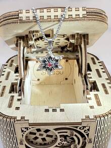 1 件欧美风格个性化复古雪花、大卫之星和六角形不锈钢男士项链，适合日常佩戴和分层佩戴 - 彩色 - 查看 4