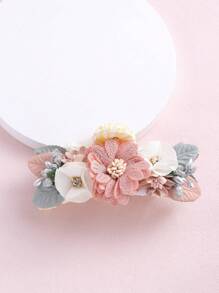 1pc Fashionable & Elegant Floral Hair Claw Clip - Multicolor - View 2