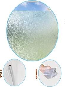 窗戶隱私膜磨砂玻璃窗膜裝飾靜態窗貼防紫外線熱控制可拆卸家用窗戶貼膜家用浴室門隱私 - 白色 - 查看 1