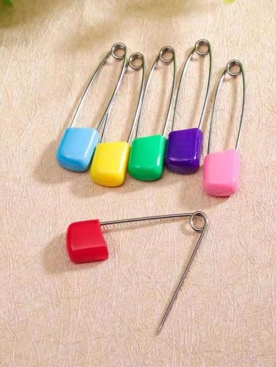 6 Piezas/pack Broche De Seguridad Para Niños De Tamaño Pequeño Y Con Colores, Broche De Seguridad Multifuncional Para Bebés - Multicolor - Ver 1