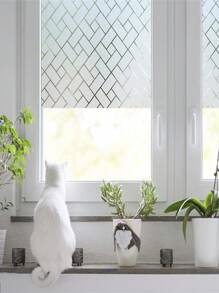 Phim dán kính mờ chống tĩnh điện, miếng dán kính mờ chống tĩnh điện, tấm phủ vinyl chống tia UV không dính dùng cho trang trí phòng tắm, văn phòng tại nhà - trắng - Xem 4