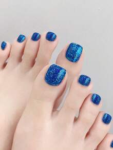 12毫升去除式指甲油,8種顏色,亮麗光澤,快速乾燥,持久不褪色,無味且可揭去,適用於提亮膚色,不需要紫外或led光源 - 藍色 - 查看 3