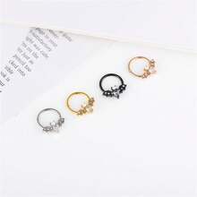 1Pc 16G Fashion Bat  Septum Nose Ring For Women Men,Stainless Steel Hoop Cartilage Daith Helix Rook Tragus Earrings,Hinged Clicker Rings Septum Nose Piercing Jewelry,Suitable For Everyday Parties Wear - 1pc-white Wings - View 10