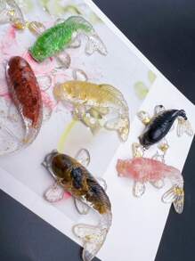 1頂自然水晶碎片樹脂錦鯉魚雕像,治療寶石人造魚飾物,靜電能雕像,桌上車用家居辦公室裝飾,送友好禮物 - 彩色 - 查看 11