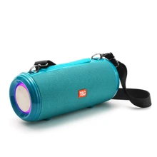Tg537新款便攜式無線揚聲器防水喇叭,內置氛圍燈,支援fm收音機,aux,tf - 灰色 - 查看 8