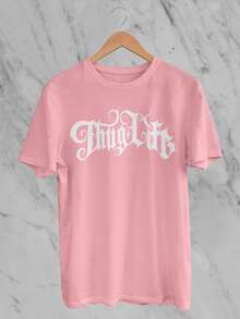 Camiseta Masculina thuglife streetwear T-shirt Rosa Camisa Style
