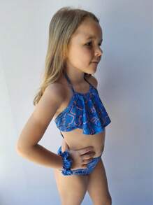 Young Girls Bikini Sets - 藍色 - 查看 2