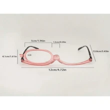 Gafas Lupa Plegables Y Giratorias Con Lentes De Aumento De 2.0 + 2.5 + 3.0 - Rosa - Ver 2