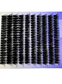 HBZGTLAD 10 排 80d 热熔假睫毛，3d 蓬松单簇和 DIY 自然分叉单根睫毛延长，化妆睫毛簇，睫毛簇，单根睫毛，睫毛，假睫毛 - D - 查看 5