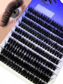HBZGTLAD 10 排 80d 热熔假睫毛，3d 蓬松单簇和 DIY 自然分叉单根睫毛延长，化妆睫毛簇，睫毛簇，单根睫毛，睫毛，假睫毛 - D - 查看 6