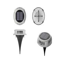 1入組太陽能甲板燈,車道系統led燈,太陽能驅動的戶外防水道路標記,適用於台階人行道花園地面步道院子（白色） - 白色 - 查看 2