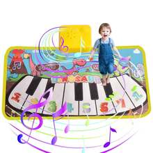 幼兒用音樂墊,音樂玩具兒童地板鋼琴,踩踏鋼琴,遊戲地毯,益智早教玩具,多功能遊戲地墊,嬰兒爬行墊,男女生日禮物 - 藍色 - 查看 5