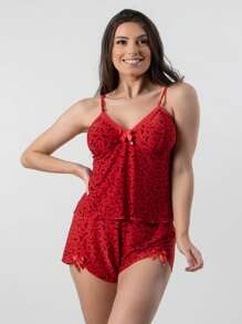 Babydoll Sexy Liganete estampada Short doll estampas variadas