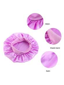 兒童中性休閒可愛帽子,彈性寬邊兒童頭帶帽,流行睡眠帽,彈性淋浴帽,兒童裝飾髮飾