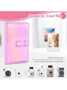 96-Pocket Photo Album Card For Fujifilm Instax Mini 12, Mini 11, Mini 9, Mini 8, Mini 90, Mini 25, Mini Liplay, Mini Evo, Snap PIC-300, Mini 3 Inch And Zip Instant Cameras (Magical Pink) - Pink - View 5