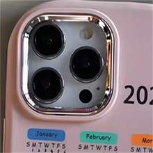 1pc Pink Color 2024 Calendar Design Neutral Precise Camera Hole Thickened Shockproof Tpu Soft Phone Case, Anti Fingerprint & Glare, Compatible With Iphone - pink[0] - View 2