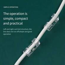 20入組線材固定掛鉤,自粘式電線整理器,電線束扎帶進行線材管理