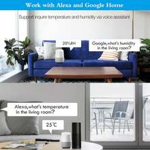 1個emylo Wifi溫度監測器,wifi溫度濕度附帶app通知及歷史數據,並兼容alexa助手,適用於家庭、溫室、酒窖的濕度計監測 - 白色 - 查看 3