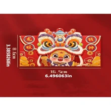 1入組卡通紅封包袋聖誕福利禮盒動漫紅封包可以裝紅包聖誕節驚喜紅封包通用節日用品婚禮紅封包袋 - 玫紅色 - 查看 2