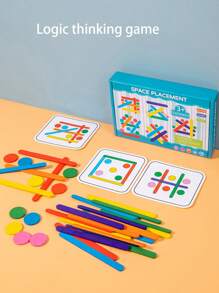 Wooden Rainbow Sticks Puzzle Montessori Toys Color Cognition Logical Thinking Matching Games Children Early Educational Toys
