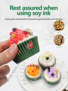 1套裝100個甜點紙杯附蛋糕杯墊,松糕紙杯和防油紙,適用於派對 - 彩色 - 查看 4