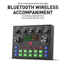 Podcasting Equipment Kit, Audio Interface & Multifunctional Sound Card And Capacitive Microphone, Perfect Choice For Recording, Broadcasting And Live Streaming (Black), Great Gift For Party (Random Color For Parts) - Black - View 4