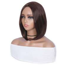 中分短髮波波頭直褐色假髮12英寸合成化學纖維漂白konts耐熱假髮適合黑白兩種膚色的女性參加日常派對角色扮演假髮頂級優質絲滑y2k可愛洛麗塔哈尼族 - 亞麻棕 - 查看 9