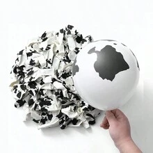 127 件/套復古綠色可可沙白金農場牛動物主題乳膠氣球花環拱門套件適用於洗禮生日快樂派對裝飾用品 - 軍綠色 - 查看 4