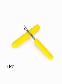Plastic Thread Cutter, Sewing Seam Ripper, Cross Stitch Tool Thread Cutter, Small Scissors, Sewing Tool Small Thread Cutter. - 1pcs Yellow - View 1