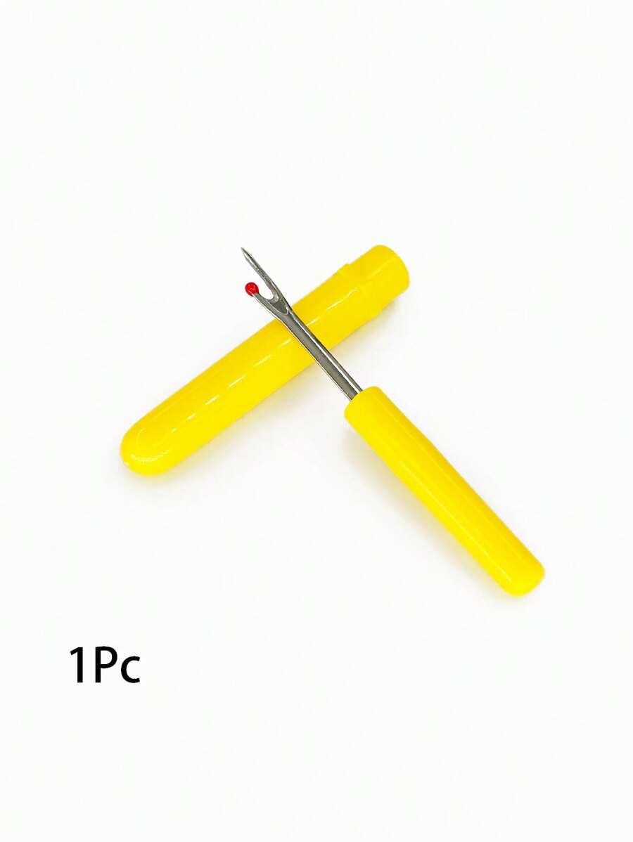 Plastic Thread Cutter, Sewing Seam Ripper, Cross Stitch Tool Thread Cutter, Small Scissors, Sewing Tool Small Thread Cutter. - 1pcs Yellow - View 1