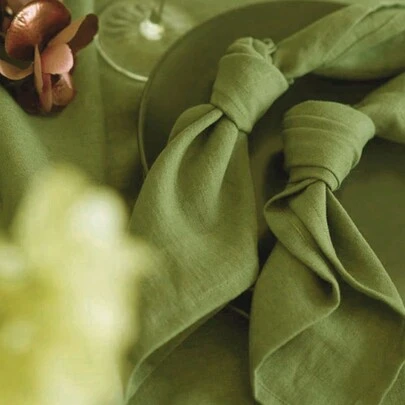 6/12pcs Vintage American Style Solid Color Simple Wrinkle-Resistant Soft Absorbent Hotel/Restaurant/Home/Party Decorative Table Napkins, Dish Towels, Cocktail Napkins