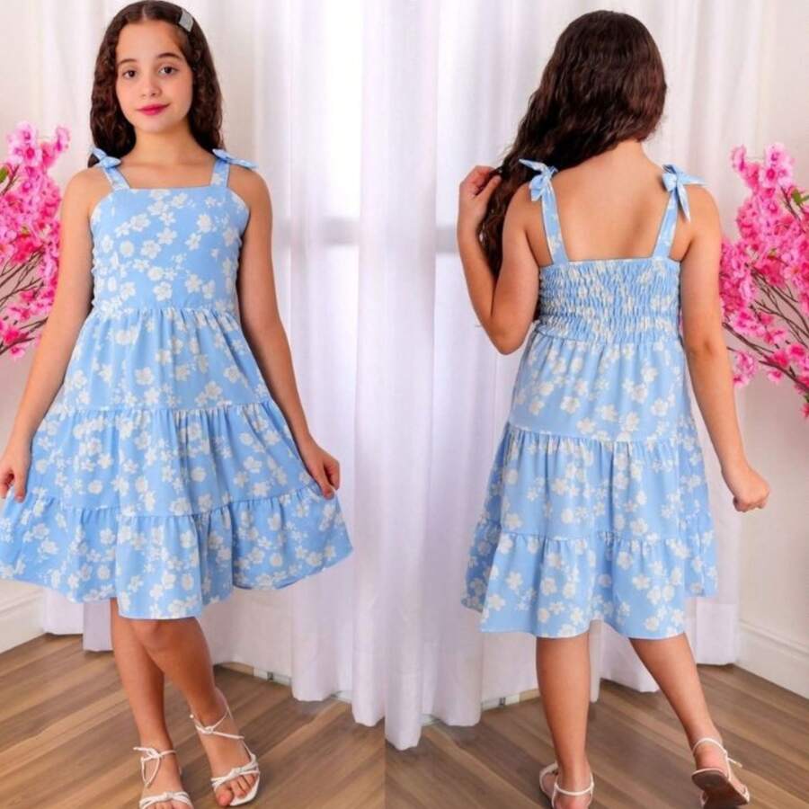 Young Girls Dresses - 藍色 - 查看 1