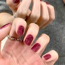 XEIJAYI 1入組10毫升紅色凝膠指甲油,全季可用浸泡式閃粉凝膠指甲油 - 指甲藝術diy指甲設計 - 玫紅色 - 查看 4