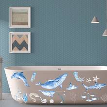 1張海洋世界鯨魚和海豚牆貼紙 - 彩色 - 查看 6