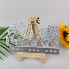 1入組「祝福」金屬剪切模具和印章,用於卡紙剪切模具、雕刻模板、壓紋工藝品製作,透明印章和模具2023 - Cutting Dies SU-120 - 查看 3
