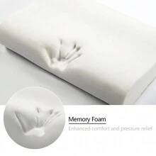 1pc Memory Foam Pillow Neck Support Sleeping Pillows Contour Sleep Cervical Pillow - White - View 8