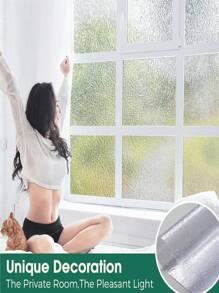 窗戶隱私膜磨砂玻璃窗膜裝飾靜態窗貼防紫外線熱控制可拆卸家用窗戶貼膜家用浴室門隱私 - 白色 - 查看 4