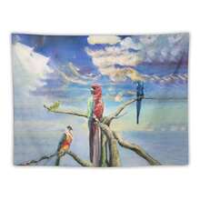 1件房間裝飾背景掛毯,簡約的多功能掛牆布,適用於寢室美學,適用於男孩和女孩房間的壁藝掛毯 - 彩色 - 查看 1