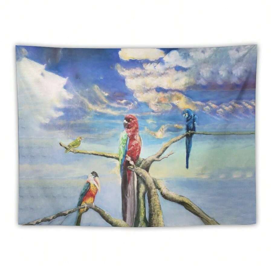 1件房間裝飾背景掛毯,簡約的多功能掛牆布,適用於寢室美學,適用於男孩和女孩房間的壁藝掛毯 - 彩色 - 查看 1