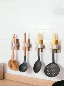8PCS/4PCS/1pc Multifunctional Mop And Broom Holder With Hooks, Wall Mounted Adhesive Broom Hanger, Detachable Waterproof Anti-Slip Tool Organizer For Home, Bathroom, Kitchen, Garden And Garage - Multicolor - View 5