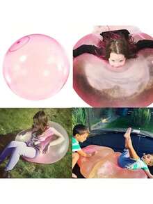 1pc Random Color Unbreakable Balloon For Teenager, Water-Filled Transparent Bubble Ball, Tpr Water Balloon, Bounce Ball With Flash, Perfect Toys And Party Favors For Teens - Random Color - View 4