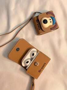 Cartoon 3d Dog-Shaped Leather Earphone Case Compatible With Airpods 1/2, Airpods Pro, Airpods 3, Airpods Pro (2nd Generation) For AirPods1/2 AirPods Pro - Brown - View 5