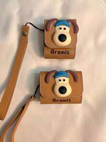 Cartoon 3d Dog-Shaped Leather Earphone Case Compatible With Airpods 1/2, Airpods Pro, Airpods 3, Airpods Pro (2nd Generation) For AirPods1/2 AirPods Pro - Brown - View 6