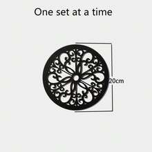 木雕圓形實木裝飾歐式木質背景牆裝飾家居藝術吊飾 - 黑色 - 查看 6