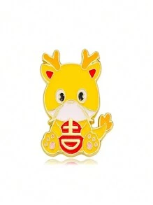 1個可愛的十二生肖主題漫畫合金龍形胸針,理想的時尚配件,適用於西裝、毛衣、包包等,適合日常佩戴 - 多色 - 查看 12