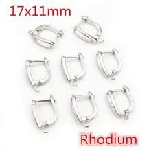 6入組耳夾圈杆扣子diy耳環製作配件珠寶配件 - 17x11mm - 查看 12