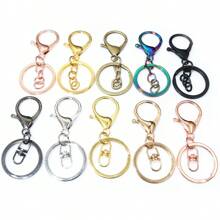 2入組鑰匙扣搭扣帶環形連接器,diy珠寶製作配件 - 款式2 - 查看 1